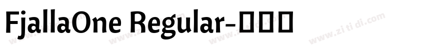FjallaOne Regular字体转换 FjallaOne Regular字体转换